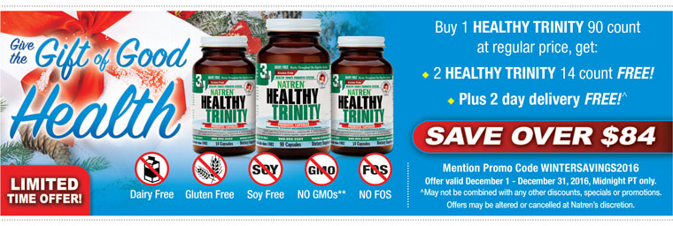 Buy One Healthy Trinity 90 Count, get Two Healthy Trinity 14 count FREE
